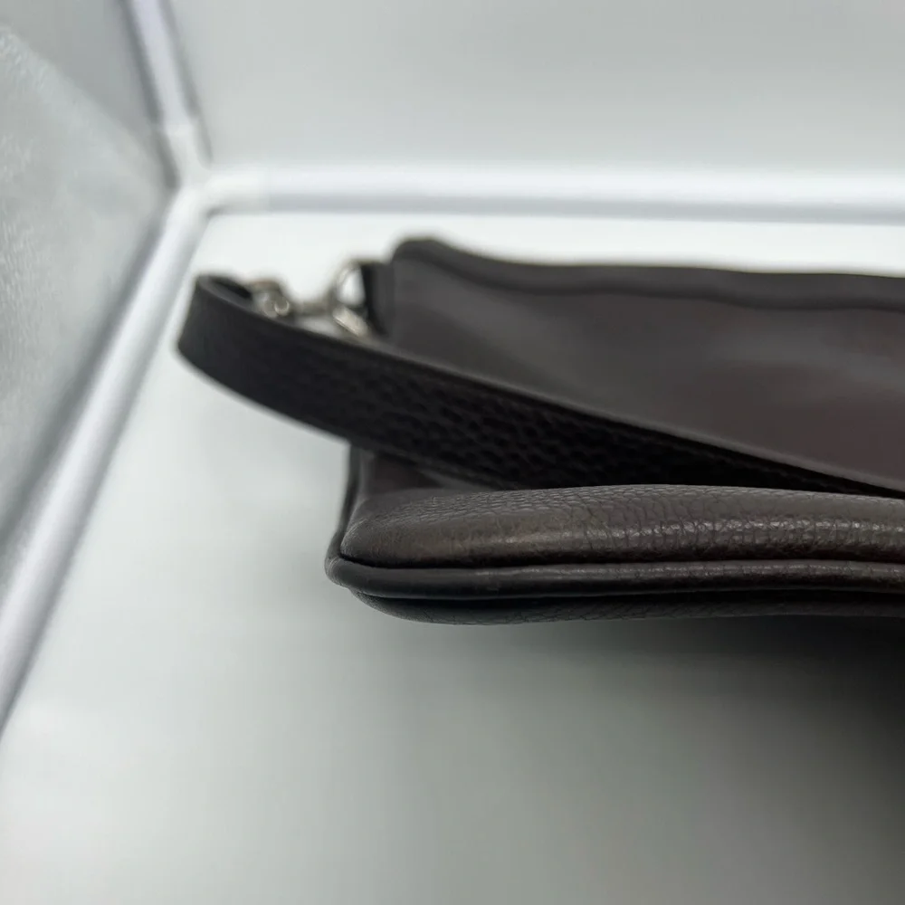 GUCCI Men's 233329 Dark Brown Pebbled Leather Adjustable Messenger Crossbody Bag - Picture 8 of 17